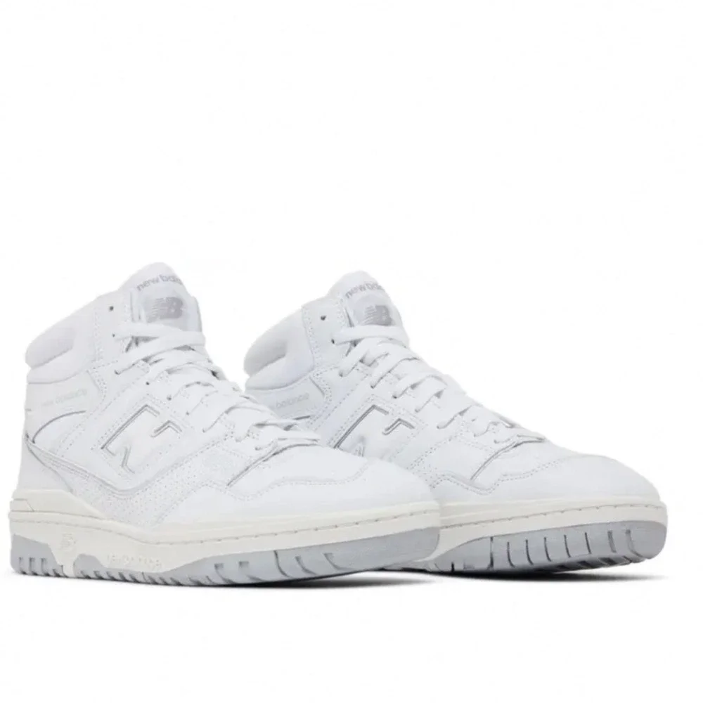New Balance 650R high top sneakers triple white Leather BB650RWW Mens 13 NEW